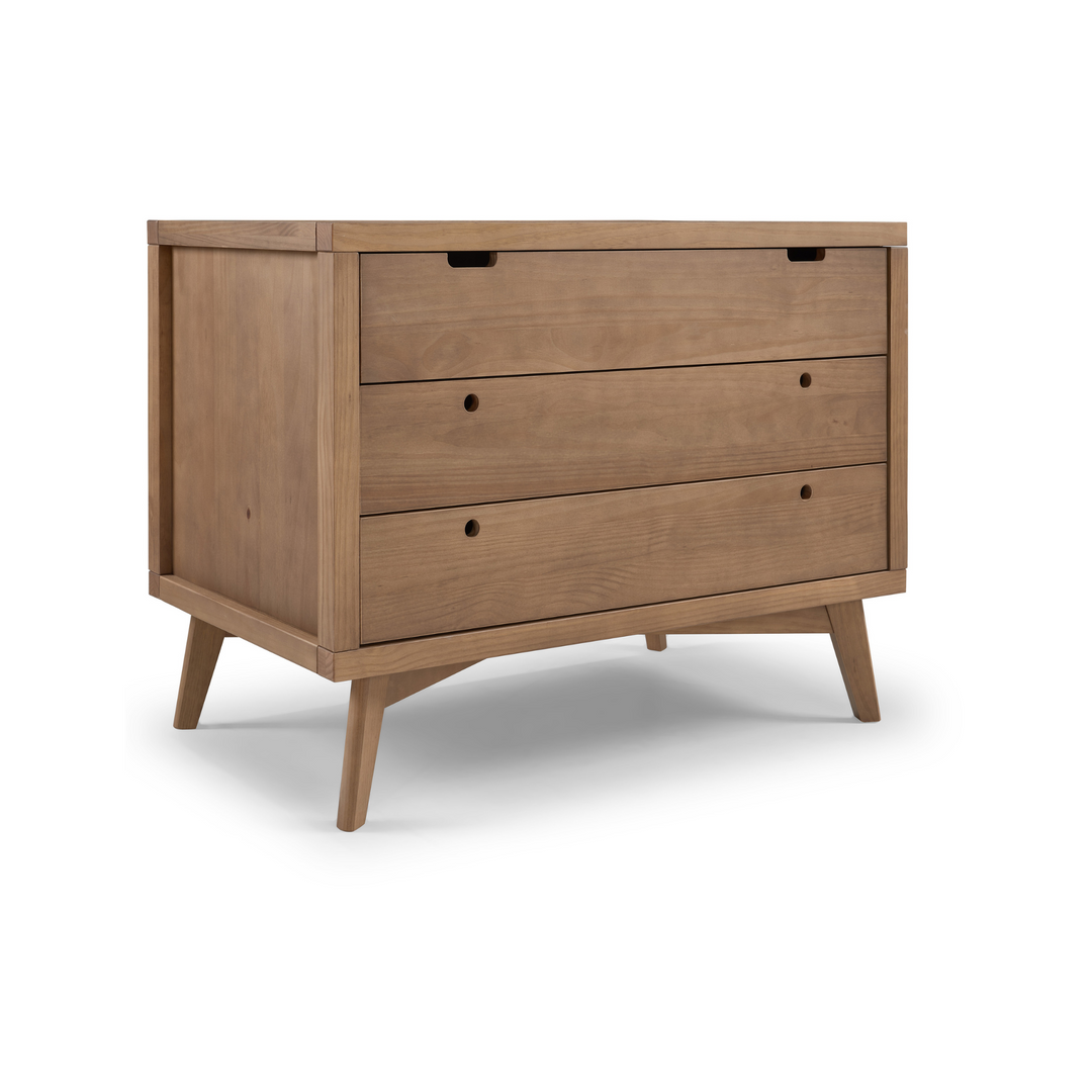 Retro 3 Drawer Dresser in Walnut