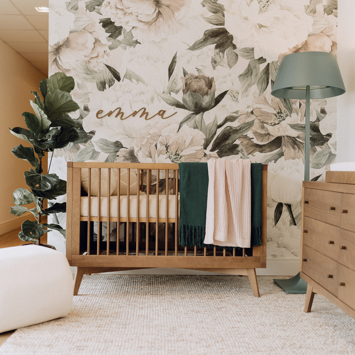 Retro Convertible Crib in Walnut