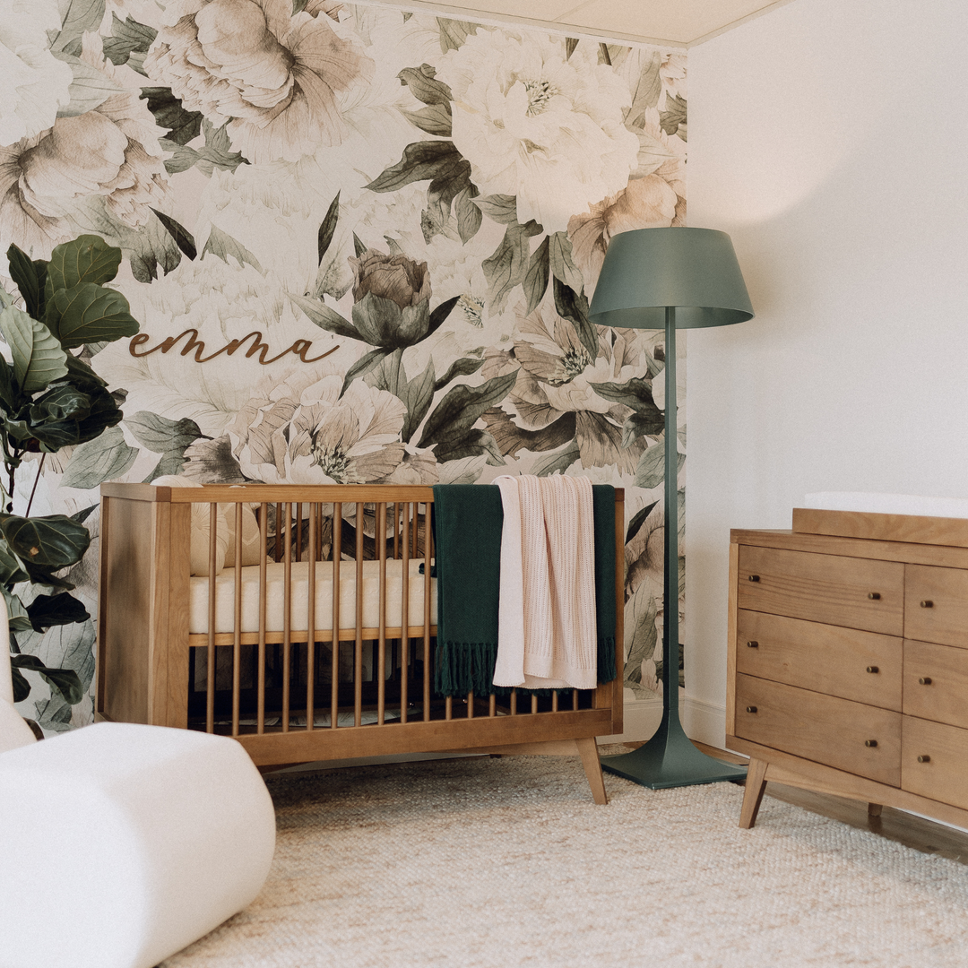 Retro Convertible Crib in Walnut