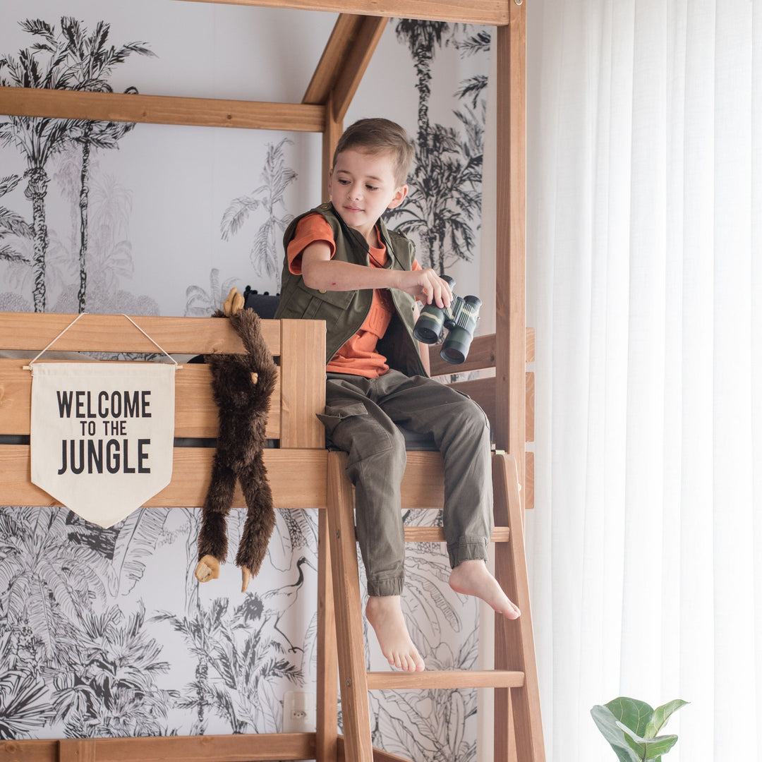 Solid Wood Bunk Bed in Hazelnut