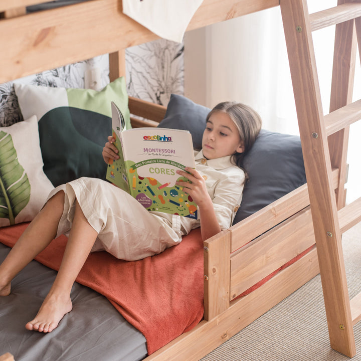 Solid Wood Bunk Bed in Hazelnut