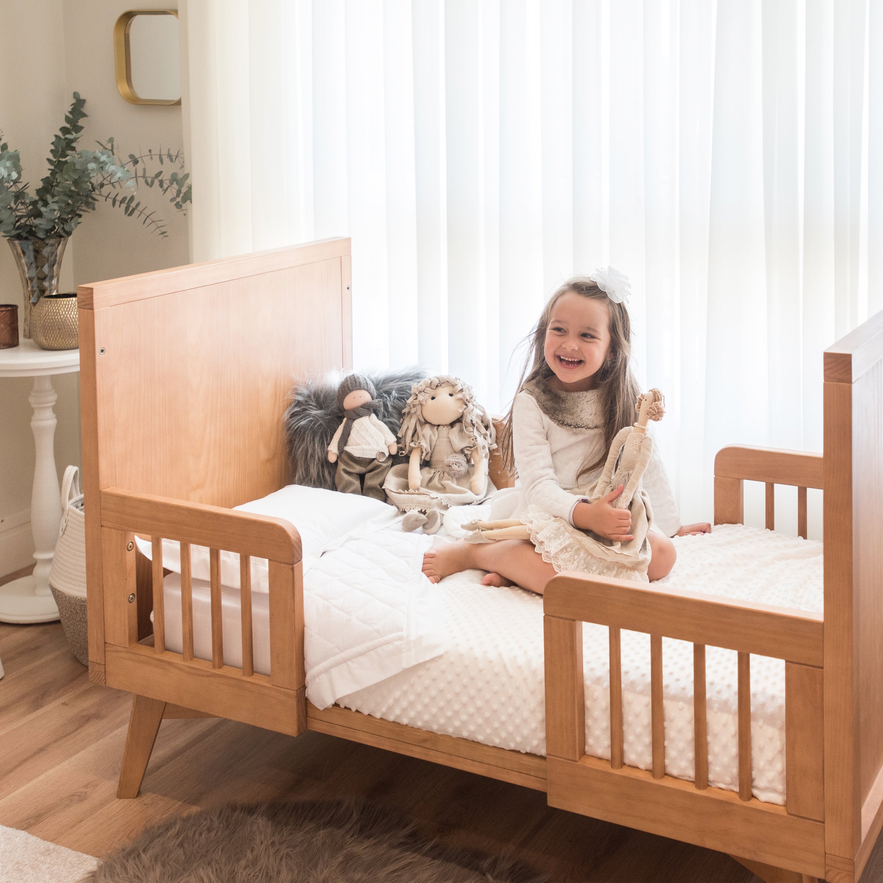 Solid Wood Convertible Crib Natural Wood Baby Cribs Simply Nursery