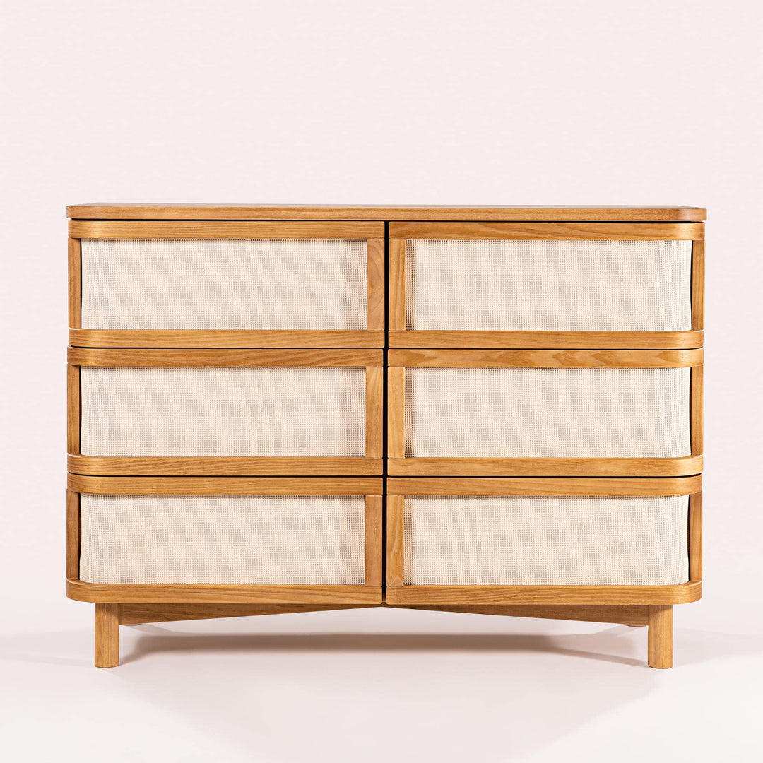 Samba 6 Drawer Dresser in Hazelnut