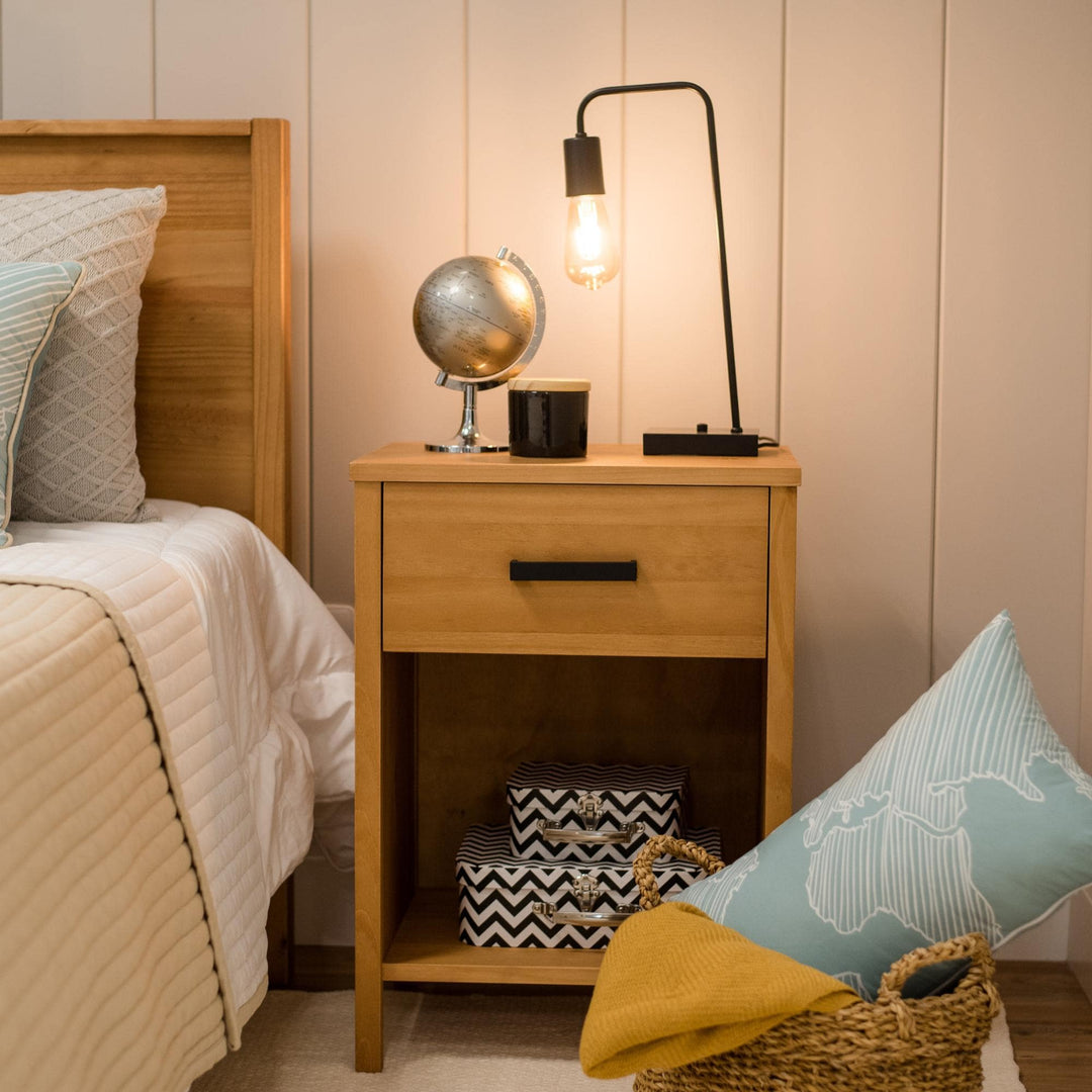 Cali One-Drawer Nightstand in Hazelnut