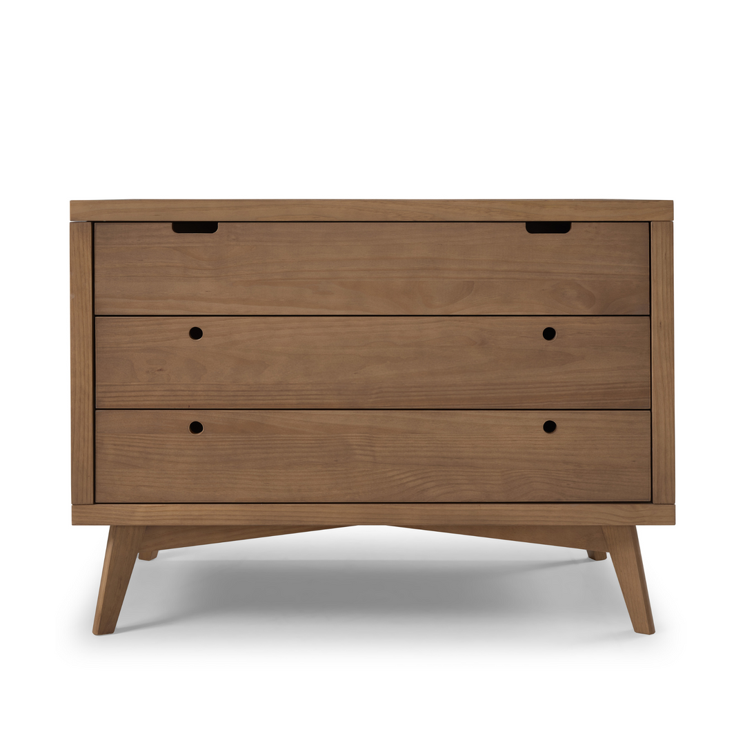 Retro 3 Drawer Dresser in Walnut