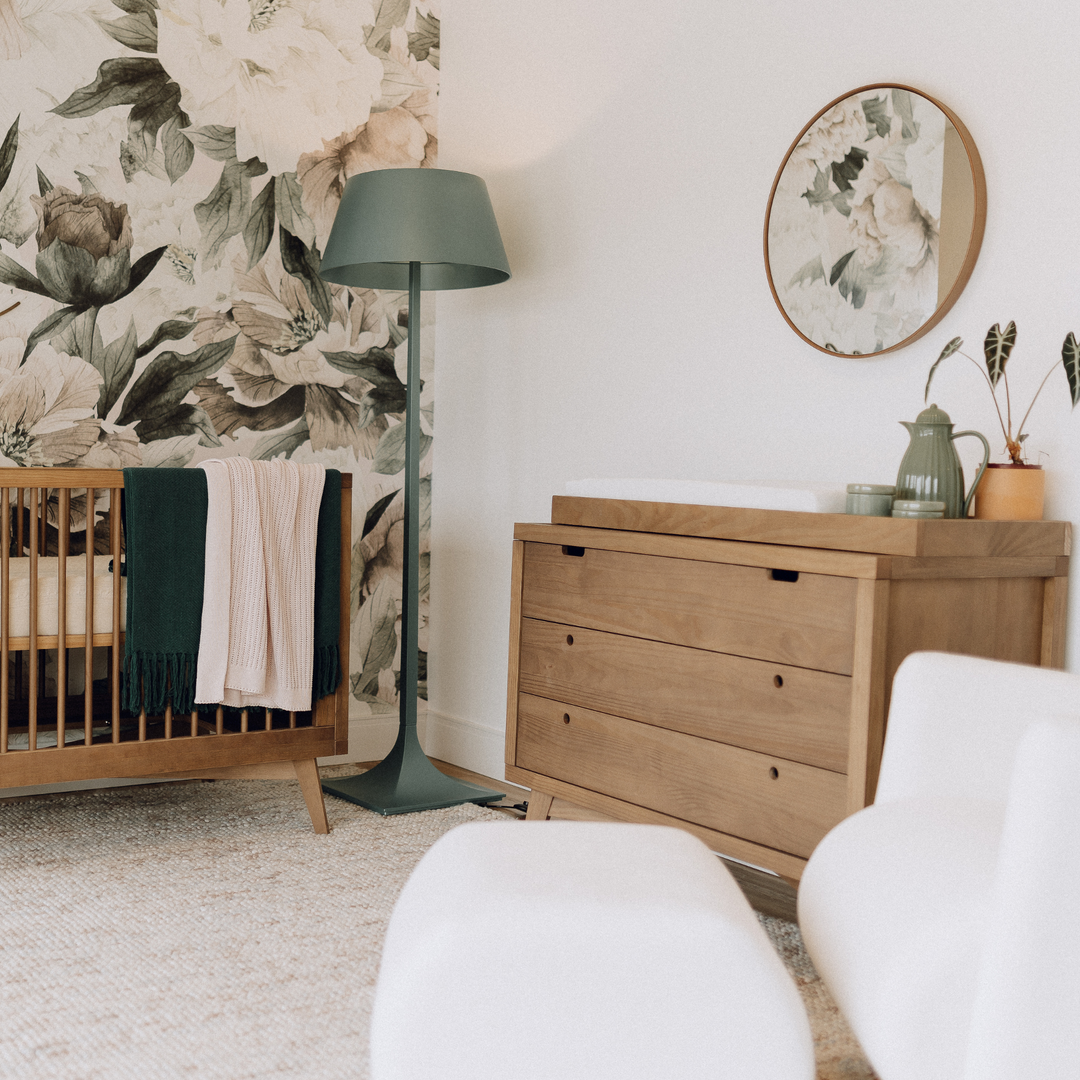 Retro Nursery Set - 3 Drawer Dresser in Walnut