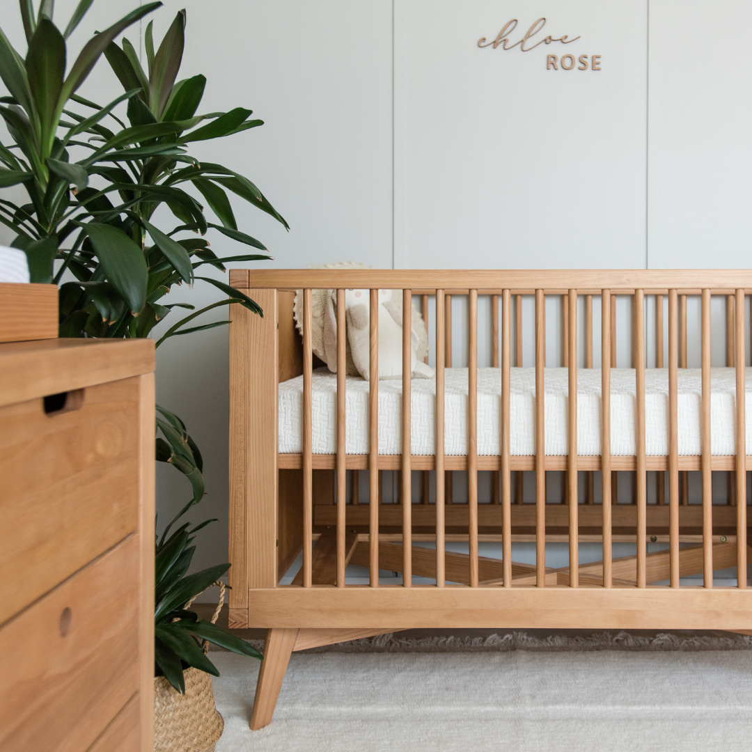 Solid Wood Convertible Crib | Natural Wood Baby Cribs